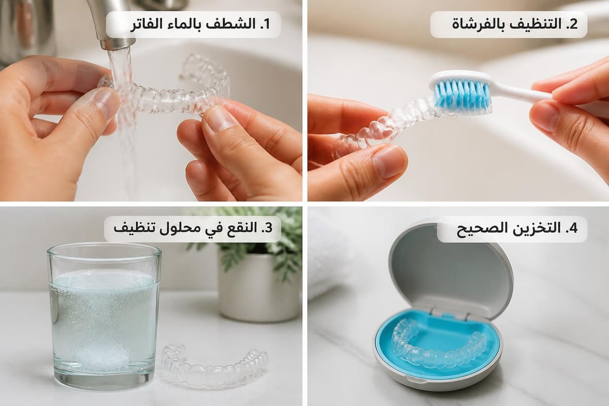 روتين العناية بالتقويم الشفاف