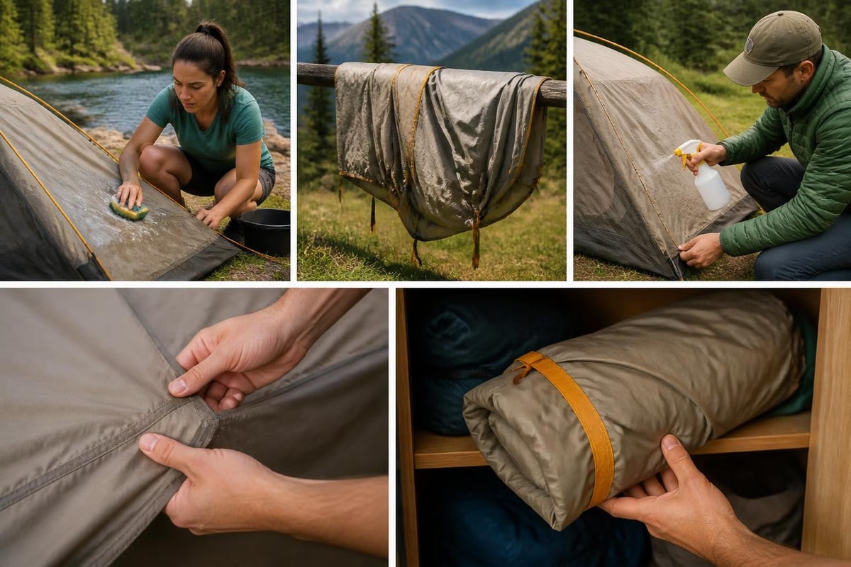 Tent care and maintenance steps