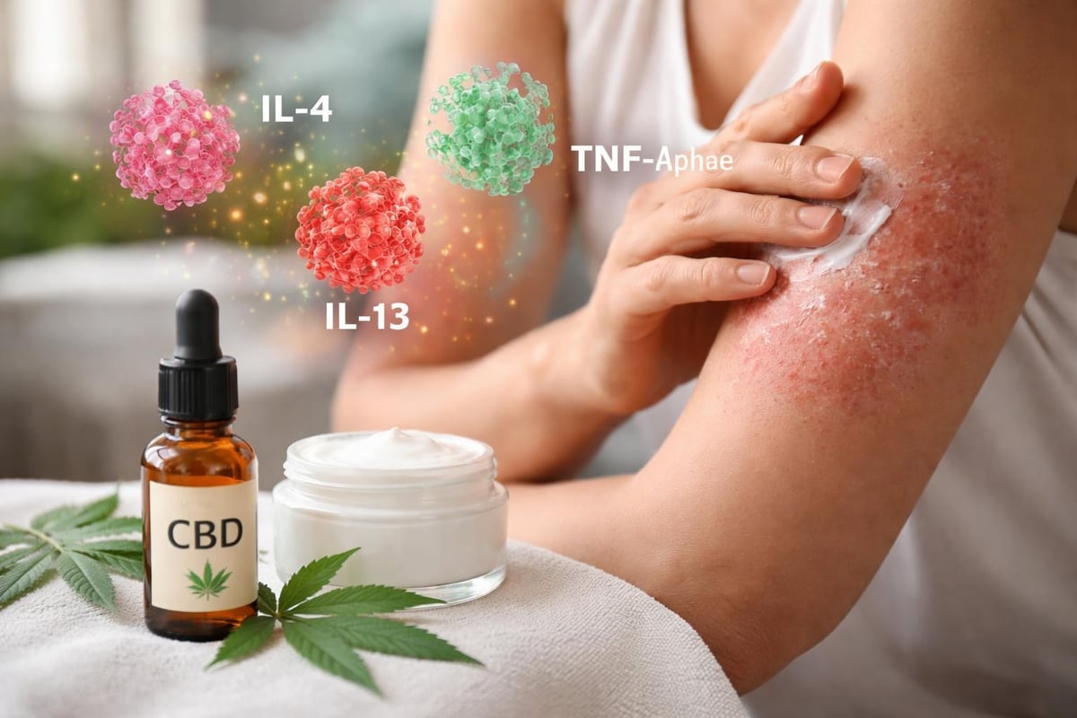 CBD's anti-inflammatory mechanism in eczema