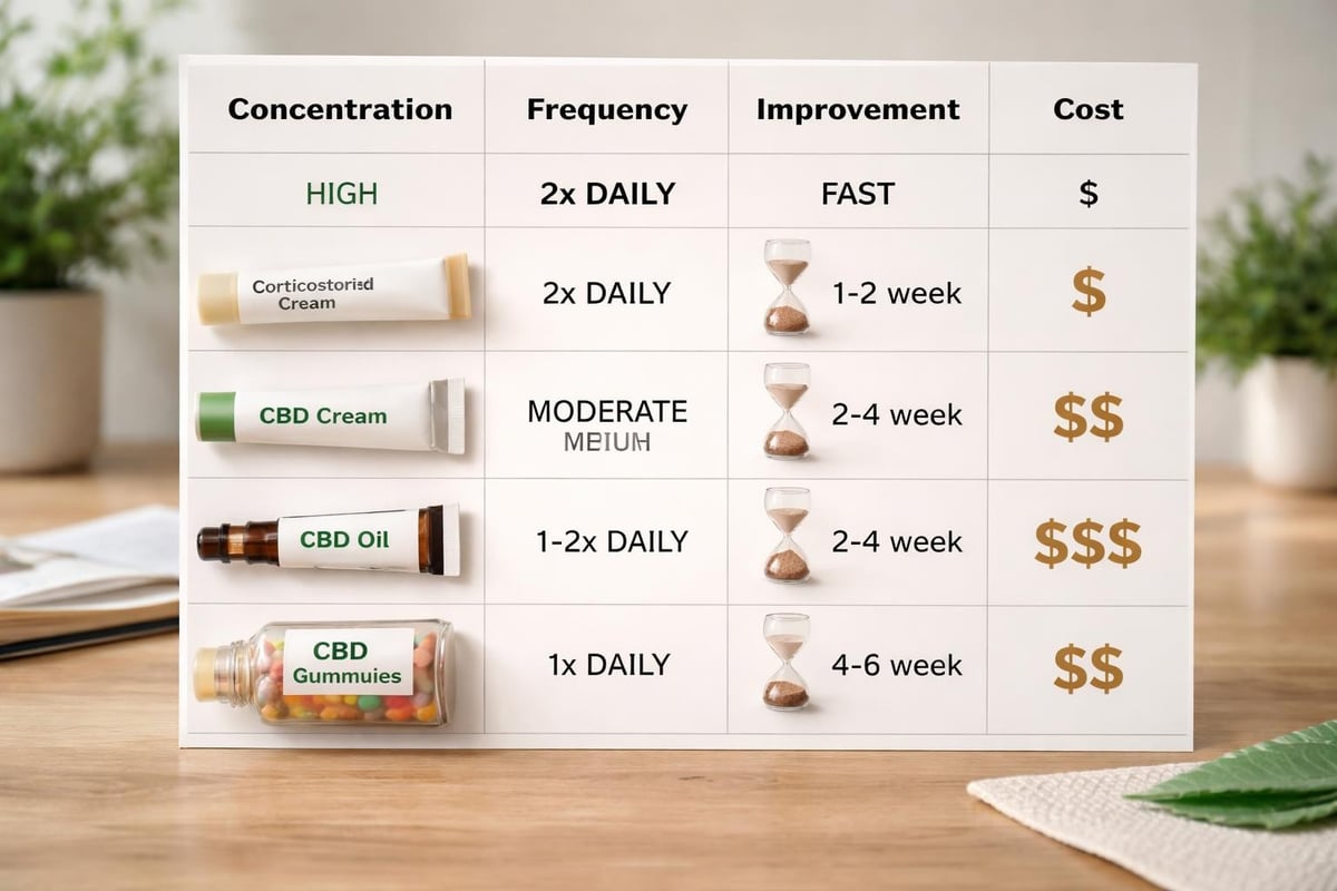 CBD eczema treatment comparison