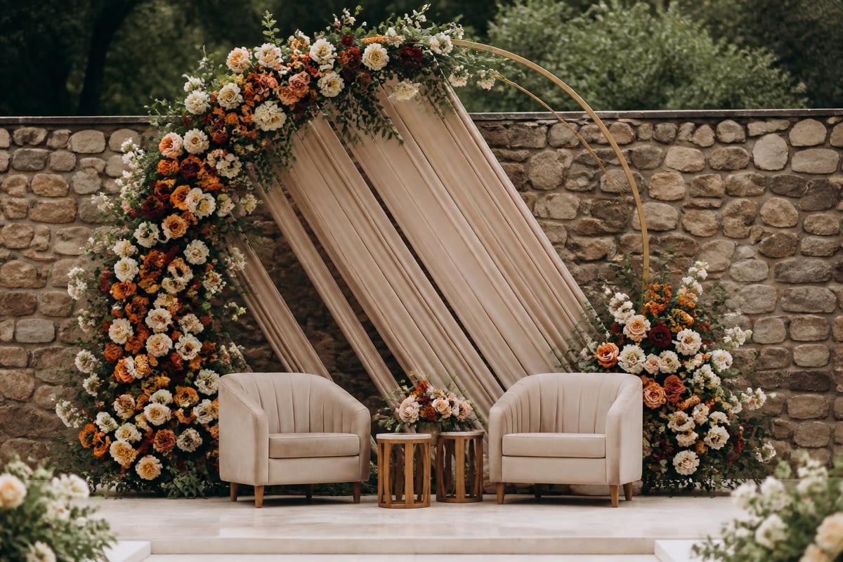Wedding backdrop design process