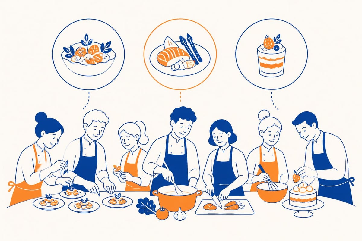 Gemeinsames Kochen im Team