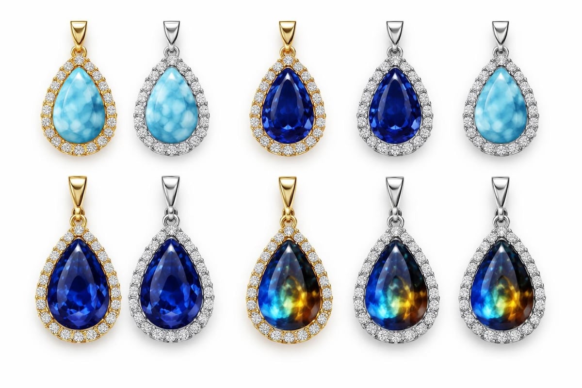 Blue gemstone and metal pairing guide