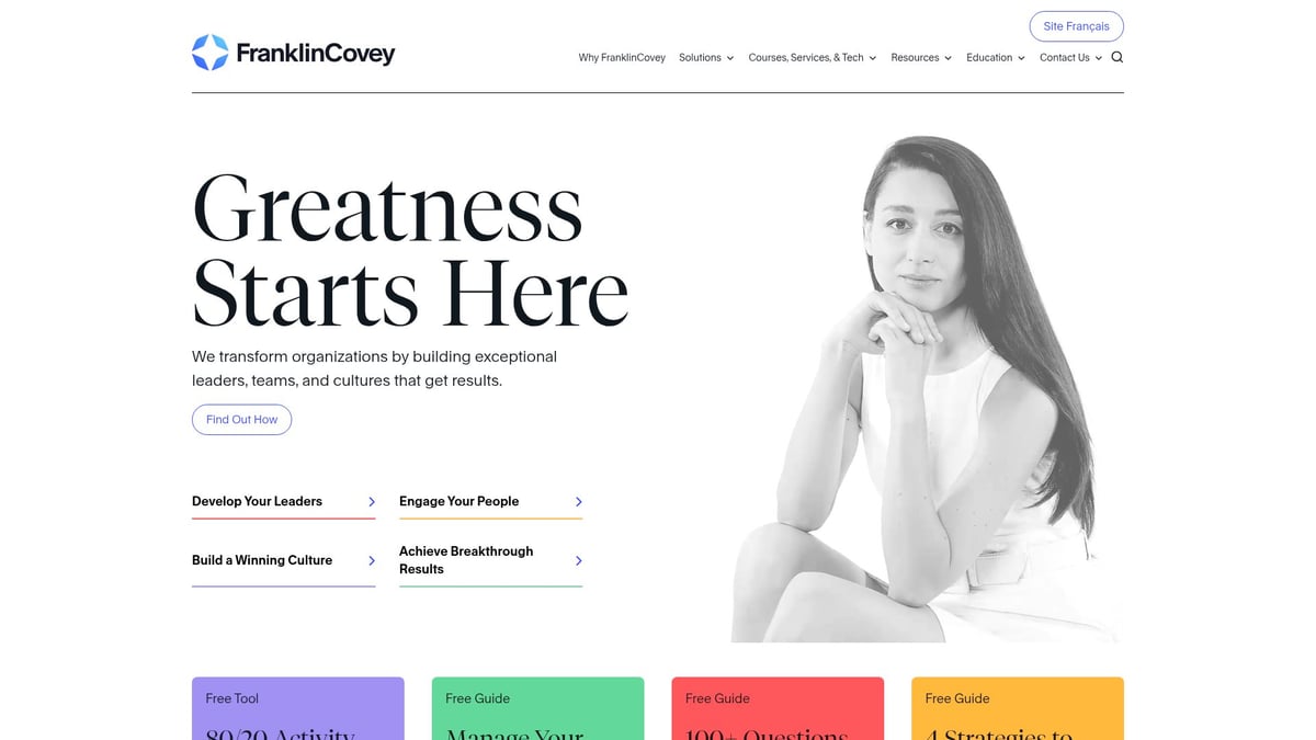 7 Essential Leadership Training Programs Near Me in 2026 8 7 Essential Leadership Training Programs Near Me in 2026 - FranklinCovey Canada – Leadership: Great Leaders, Great Teams, Great Results