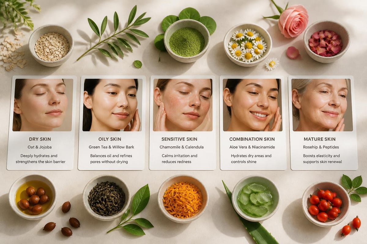 Matching botanicals to skin types
