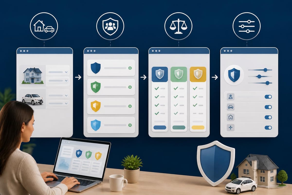 Proceso de comparaci&oacute;n digital de seguros