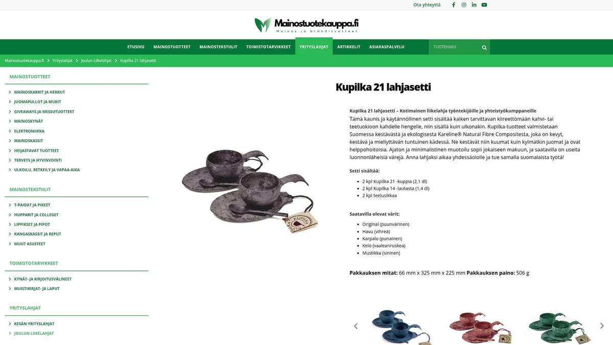 10 Parhaat Yrityslahjat 2025: Ideat Tyylikkääseen Yritysilmeeseen - Kupilka 21 lahjasetti – Mainostuotekauppa.fi