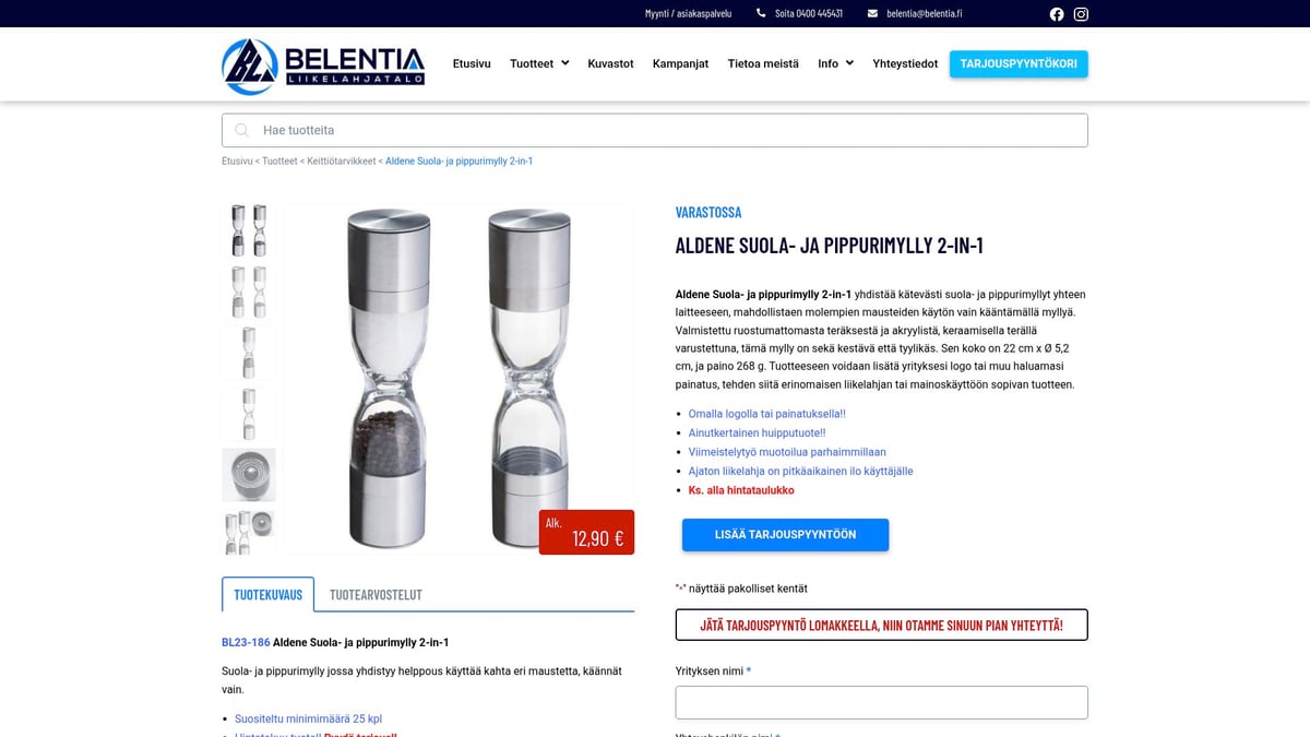 10 Parhaat Yrityslahjat 2025: Ideat Tyylikkääseen Yritysilmeeseen - Aldene Suola- ja pippurimylly 2-in-1 – Belentia