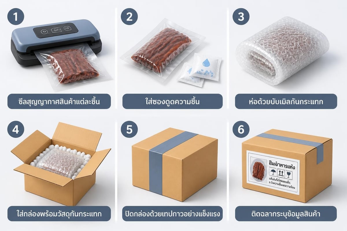 Food packaging steps