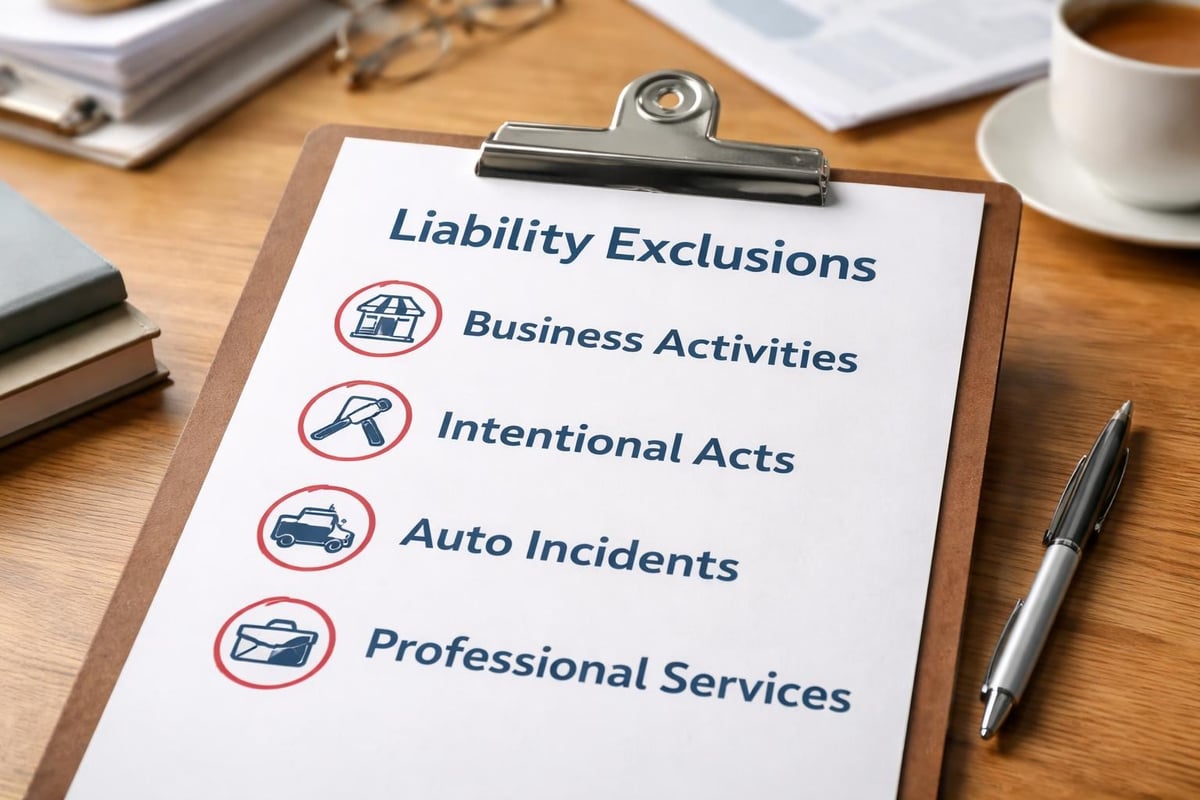 Liability insurance exclusions