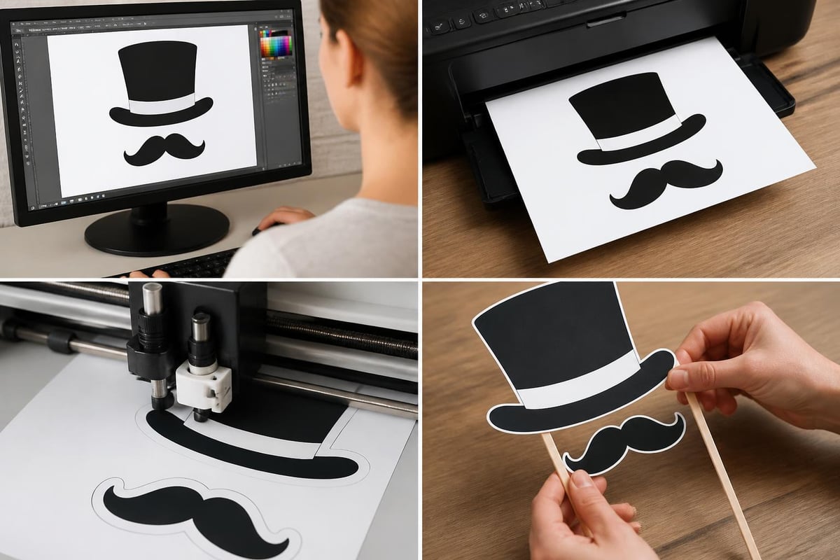 DIY photo booth props creation
