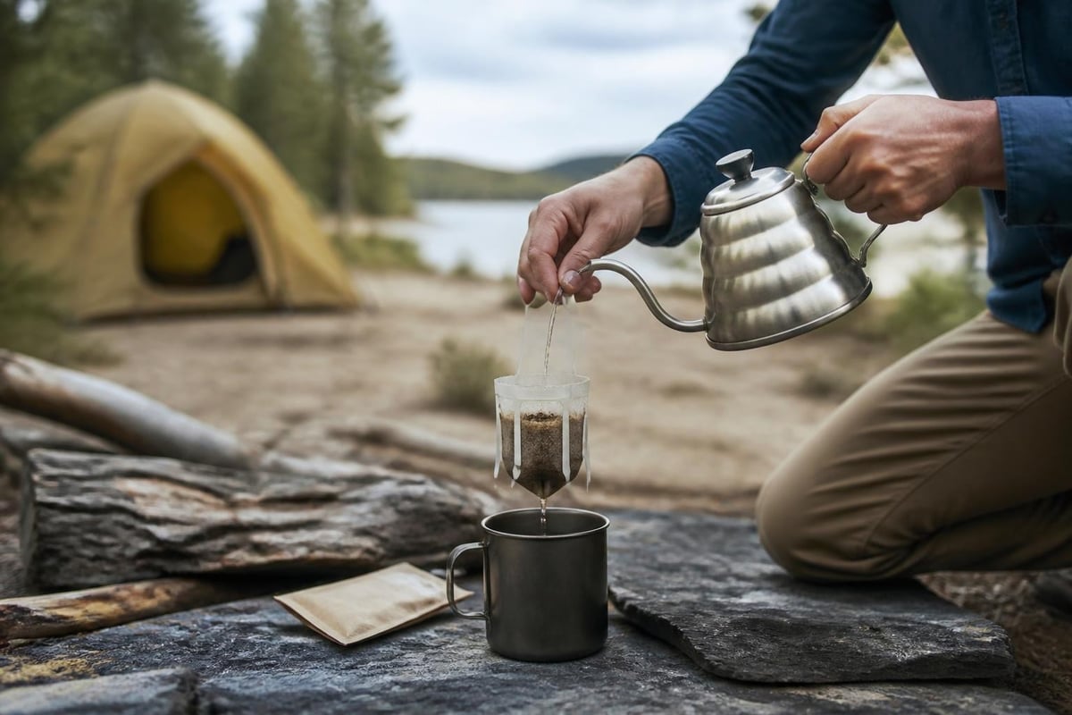 Pour-over sachet brewing process