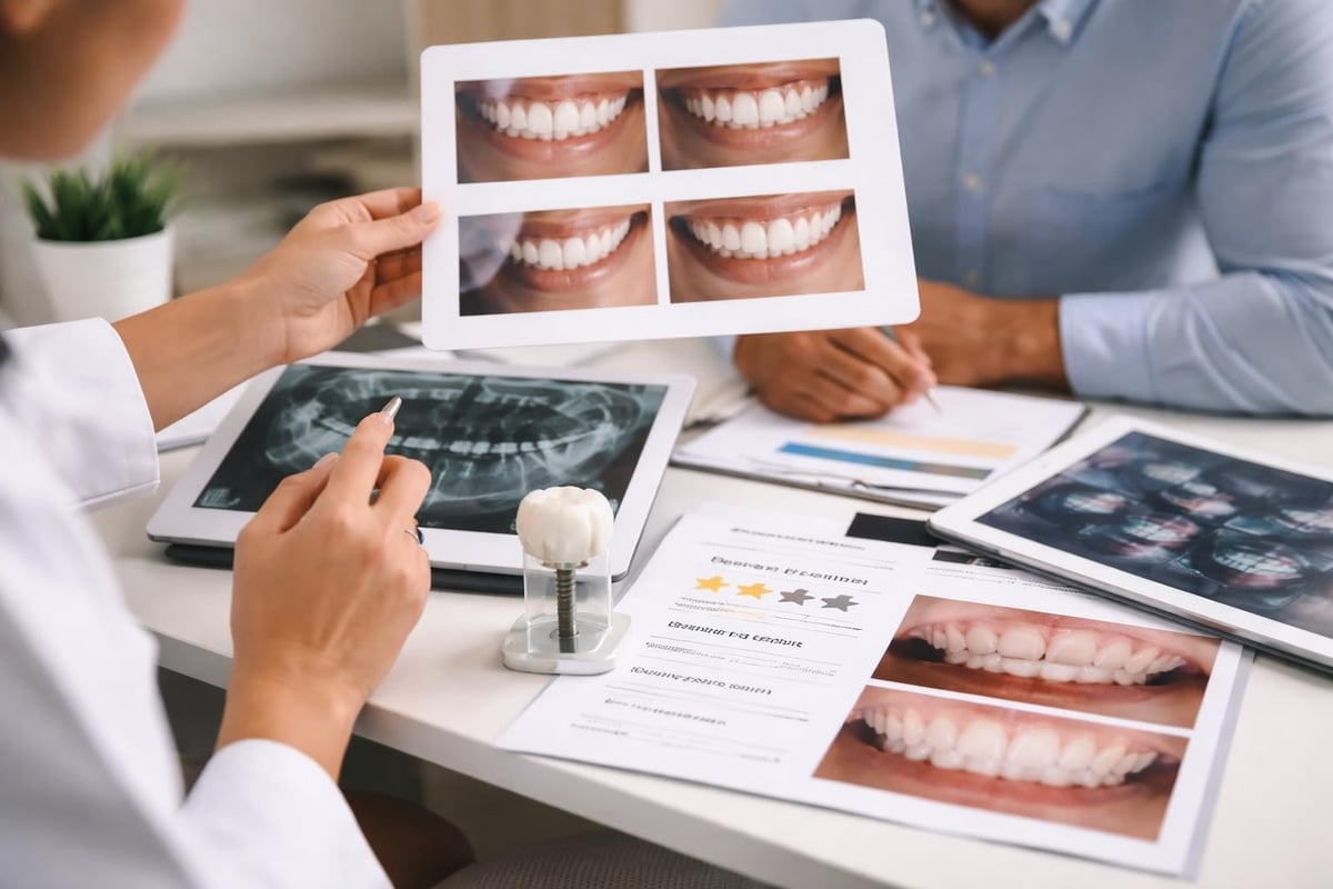 Dental implant treatment evaluation factors