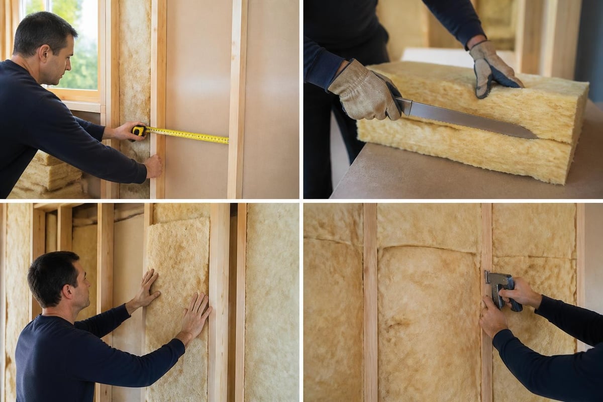 Wall insulation installation process