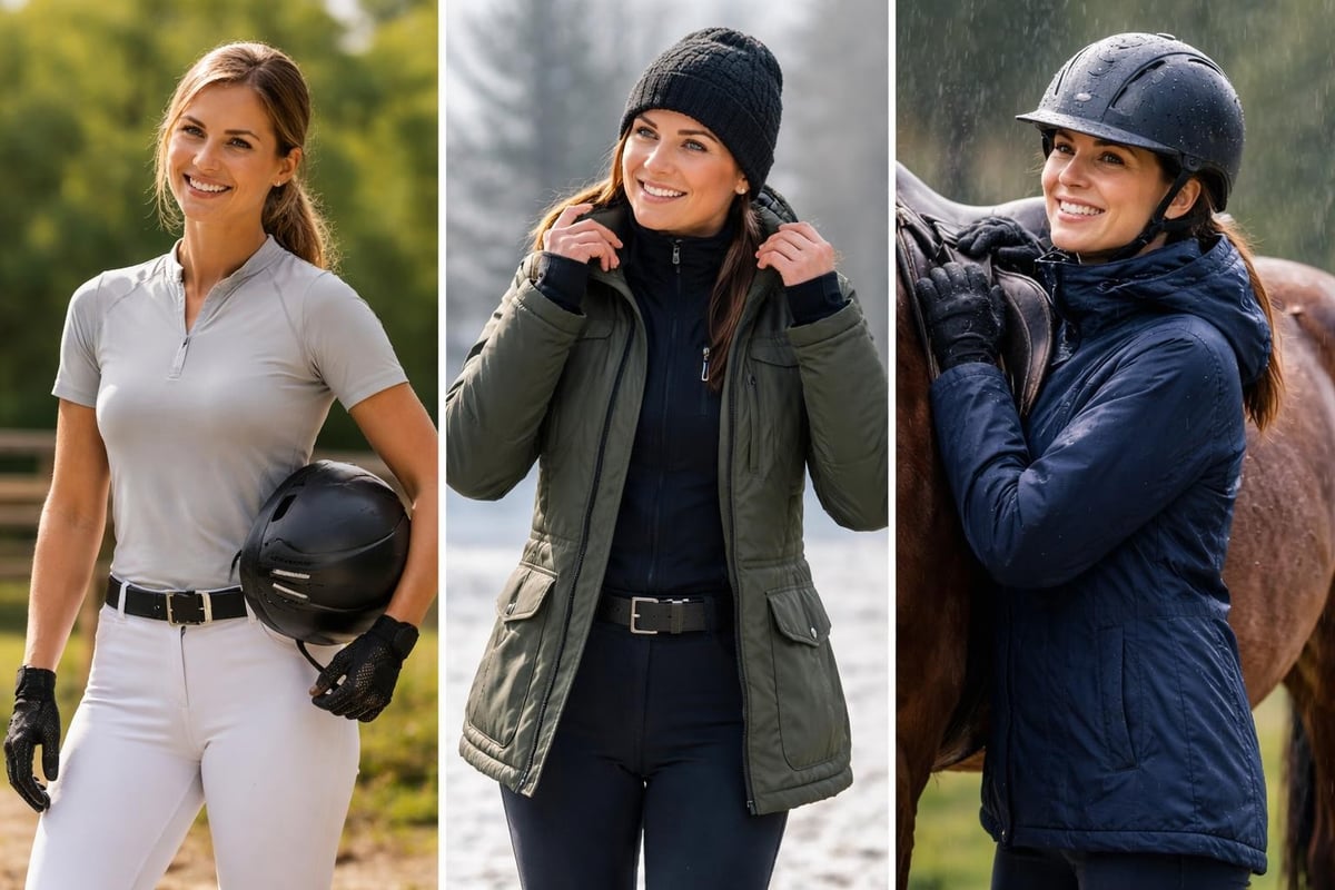 Seasonal horseback riding uniform variations