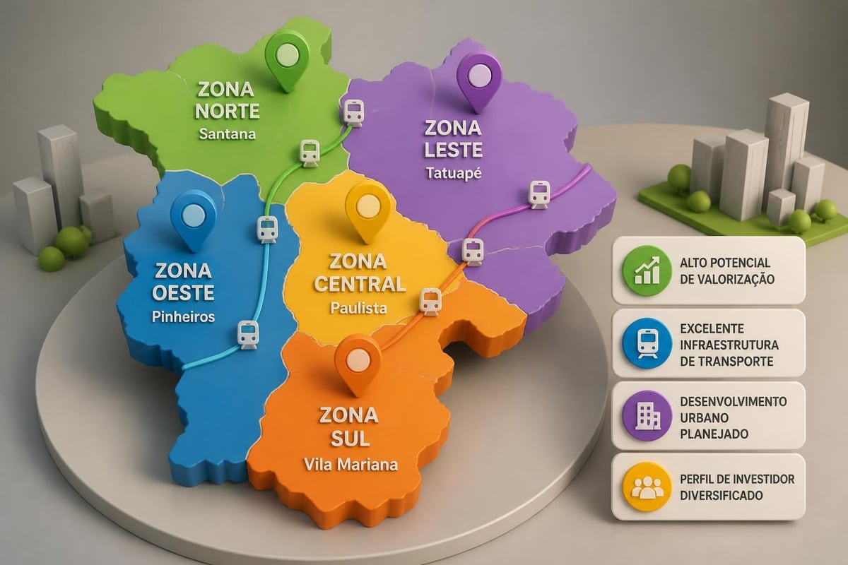 Mapa regiões estratégicas São Paulo