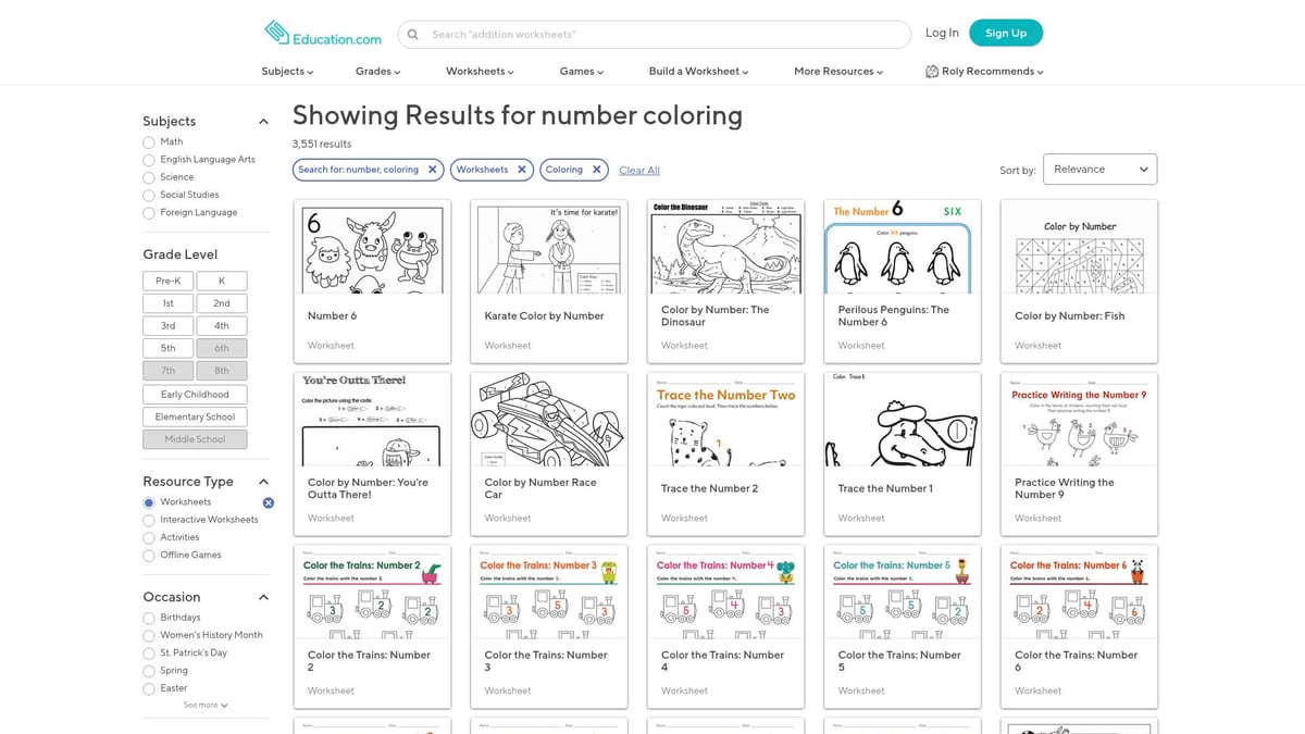 7 Fun Number Coloring Worksheets for Kids in 2026 - Education.com – Number Coloring Worksheets