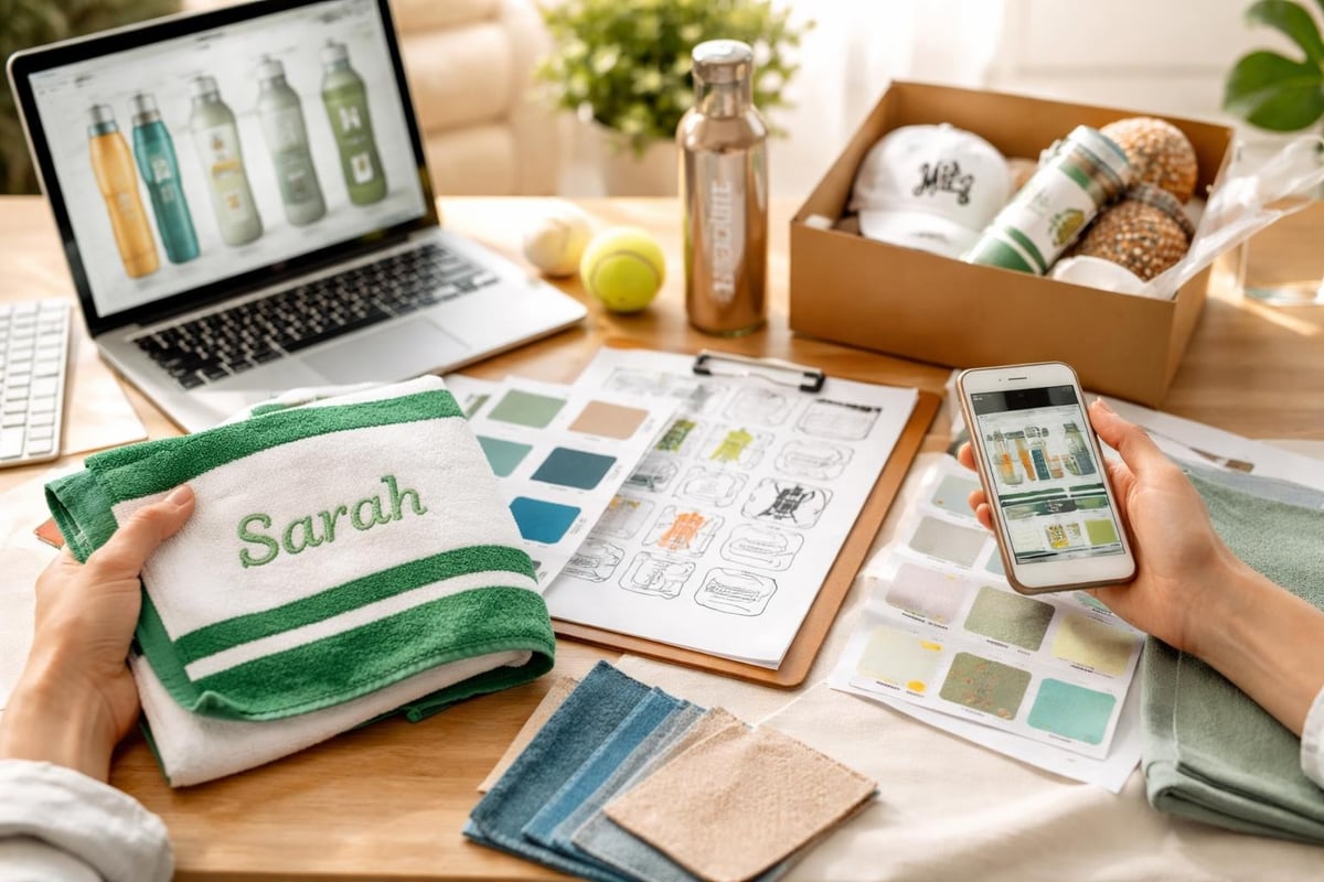 Custom tennis gift selection process