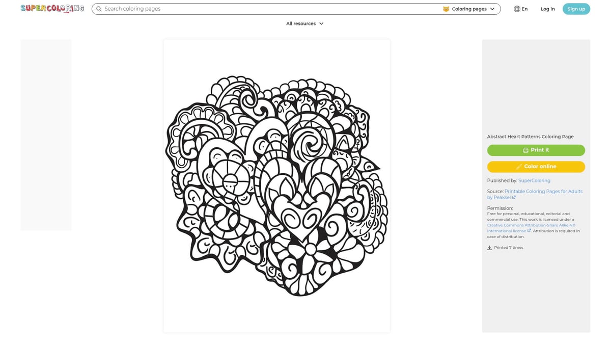 12 Adorable Love Printable Coloring Pages for 2026 - Abstract Heart Patterns