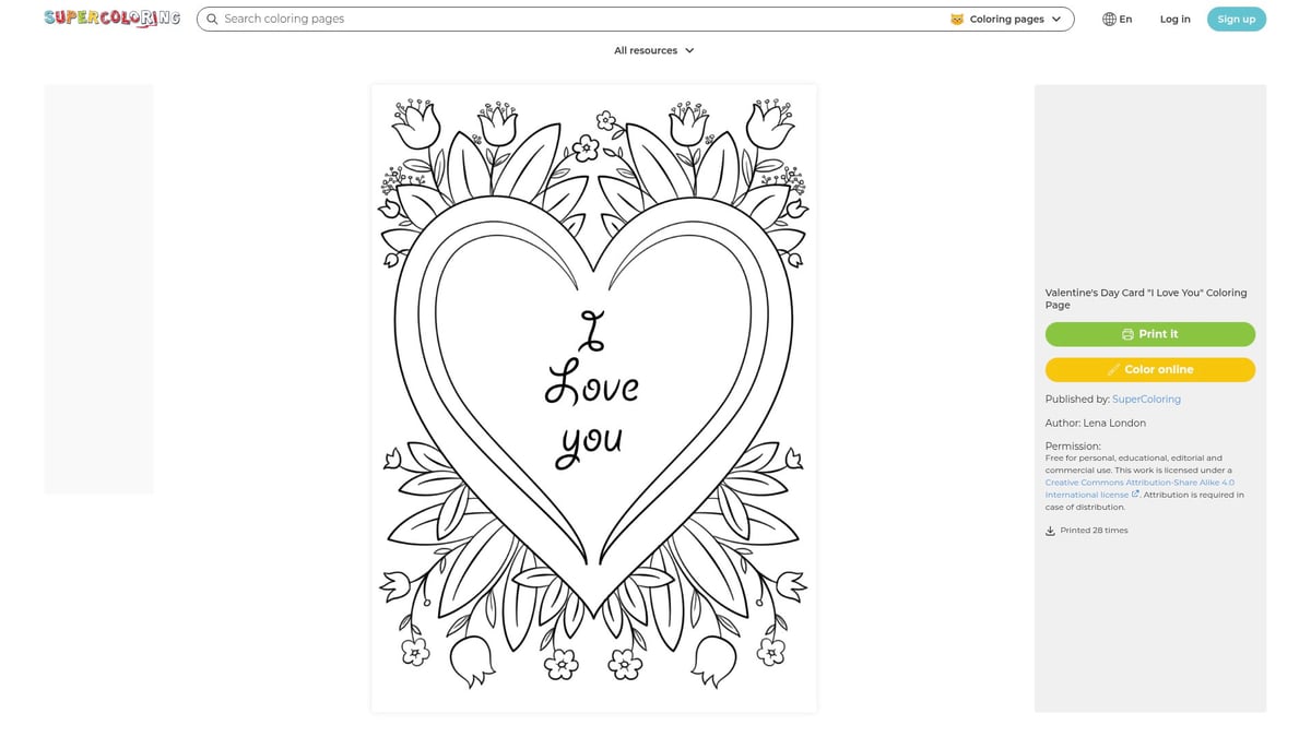 12 Adorable Love Printable Coloring Pages for 2026 - Valentine's Day Card 