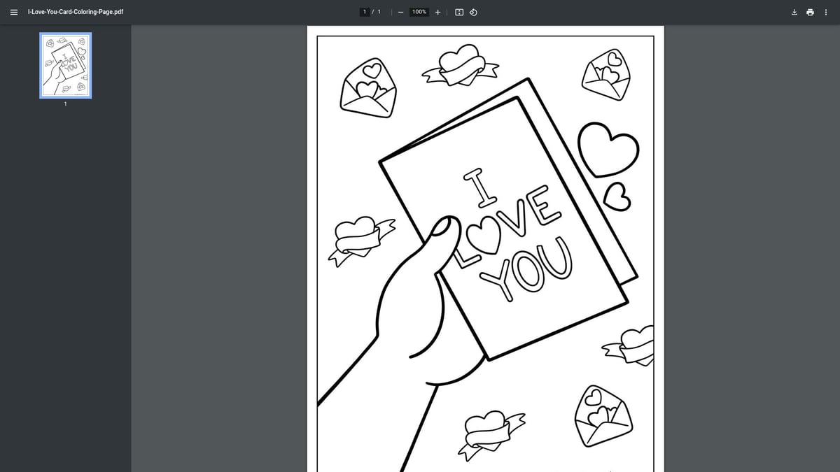 12 Adorable Love Printable Coloring Pages for 2026 - I Love You Card Coloring Page
