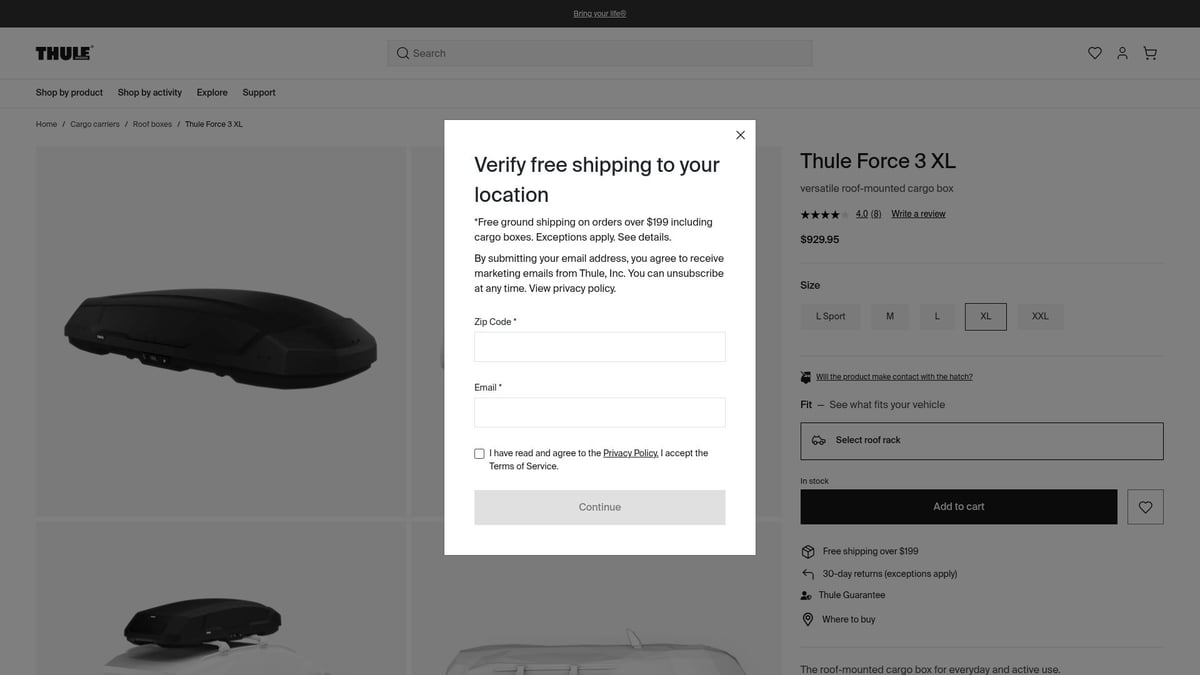 9 Essential Automobile Accessories Online for 2026 - Thule Motion XT Rooftop Cargo Carrier