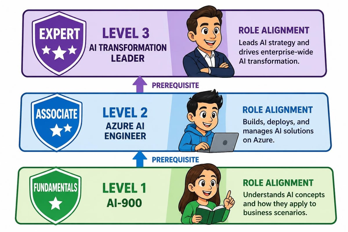 Microsoft AI certification pathway structure