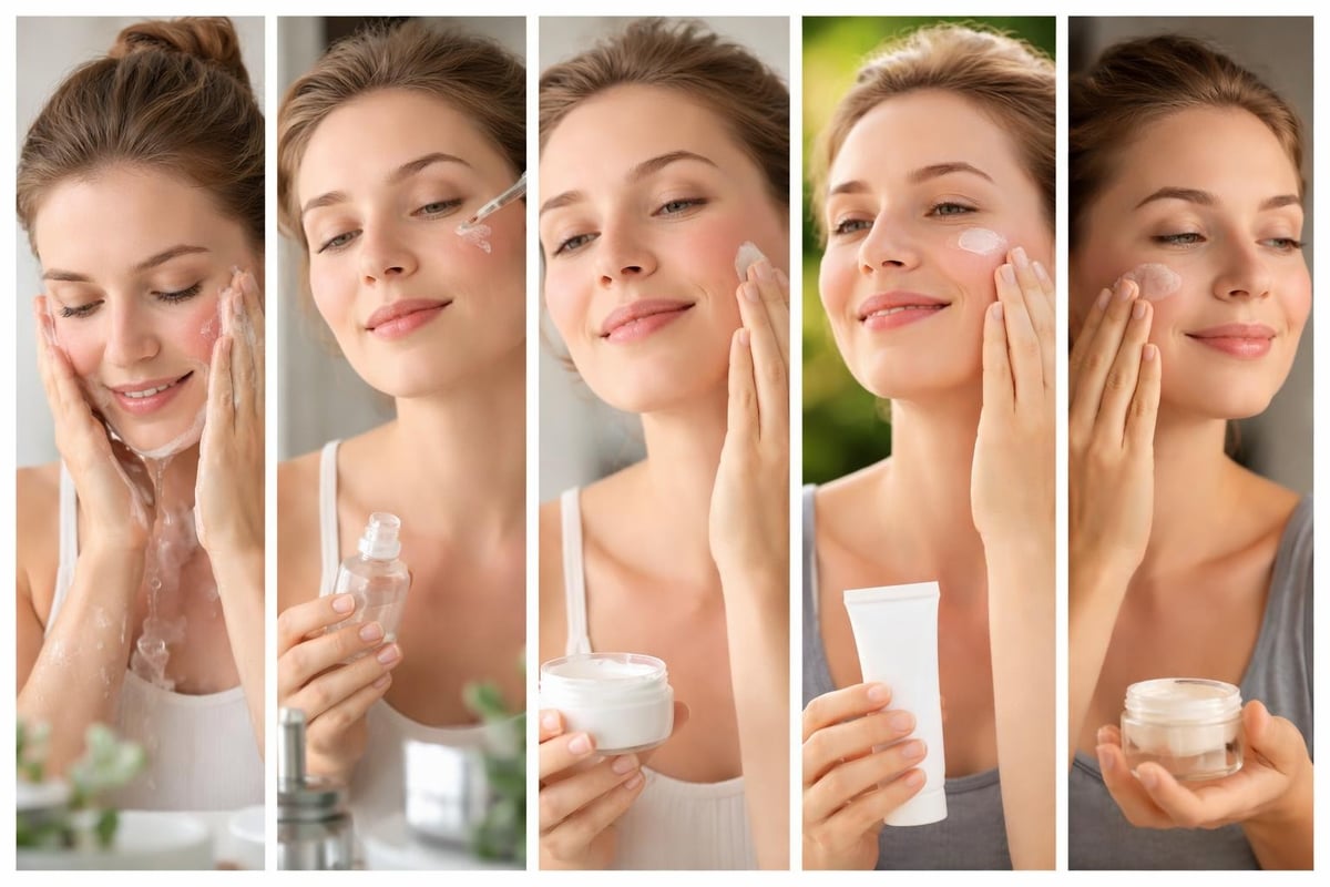 Natural skincare routine steps