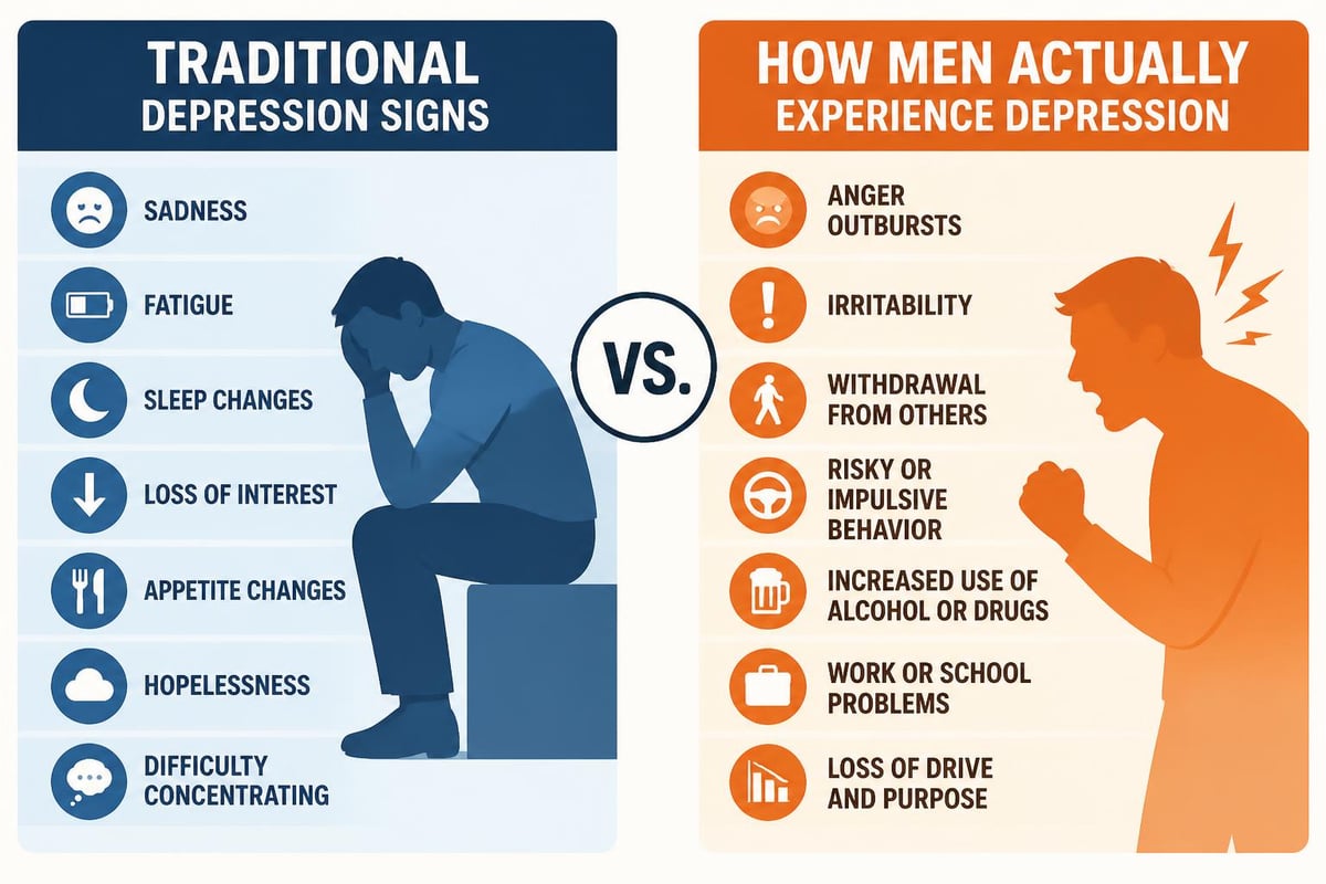 Depression symptoms in men