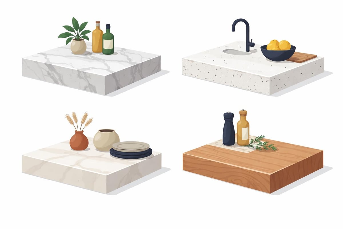 Kitchen worktop materials