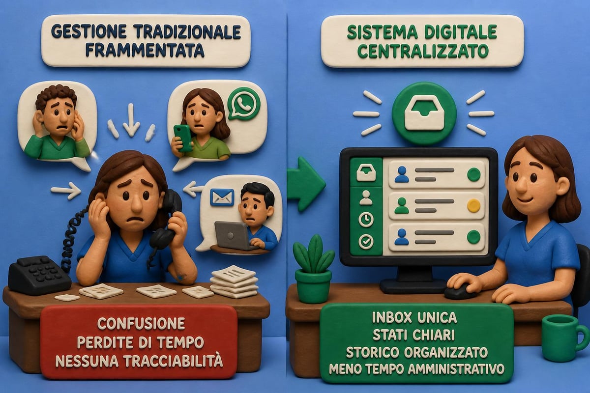 Confronto flusso tradizionale vs digitale
