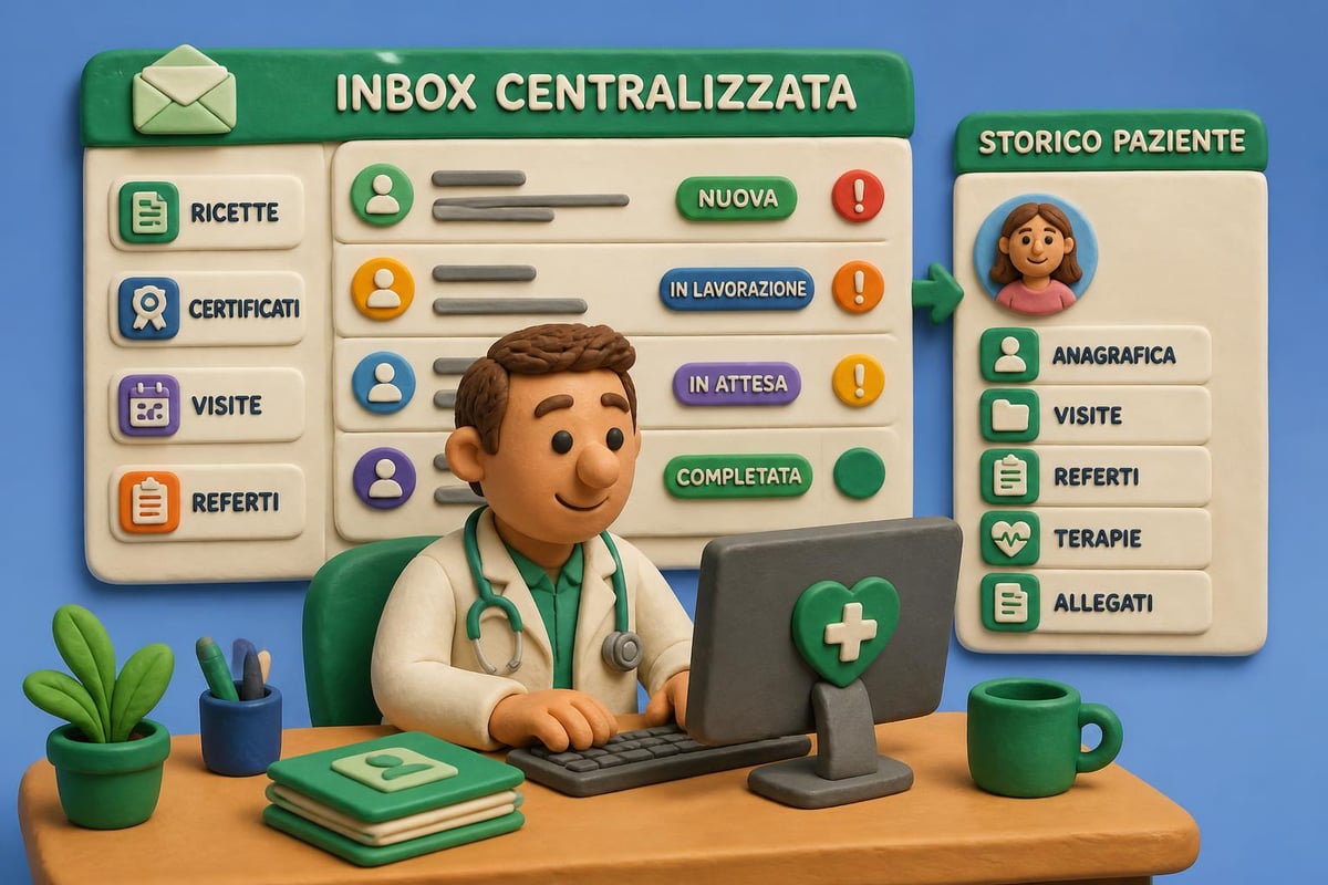 Dashboard gestione richieste medico