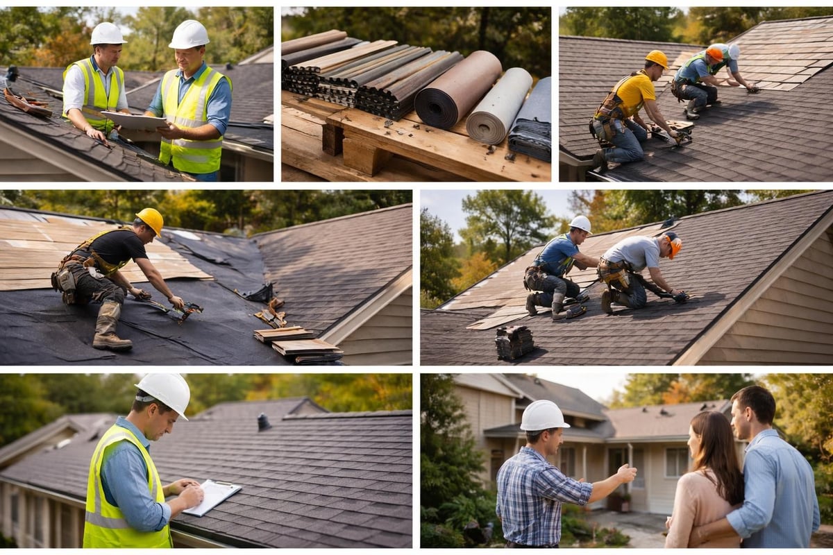 Professional roofing process