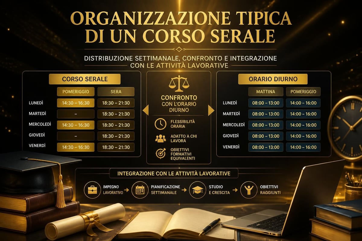 Struttura oraria corso serale