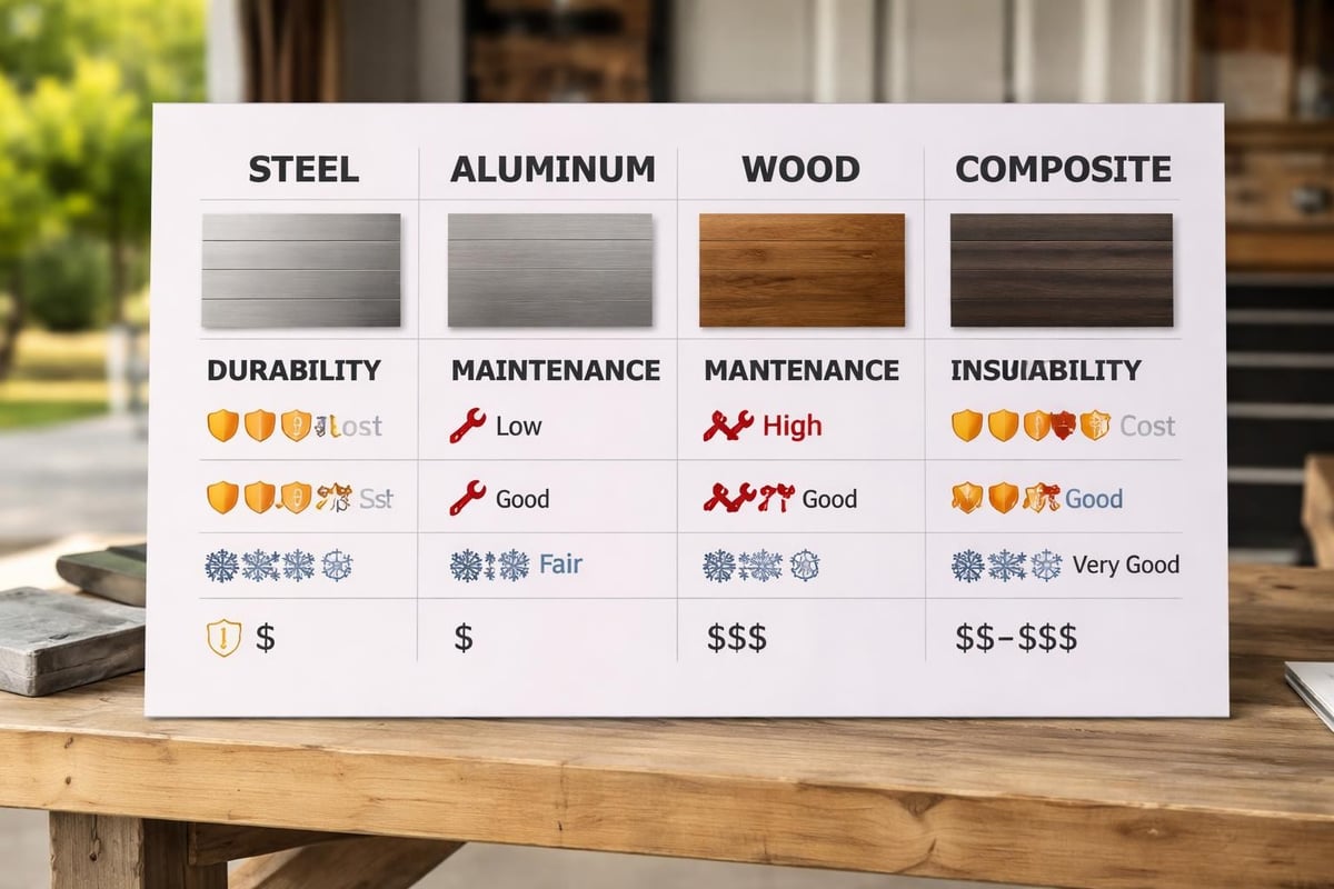 Garage door material comparison
