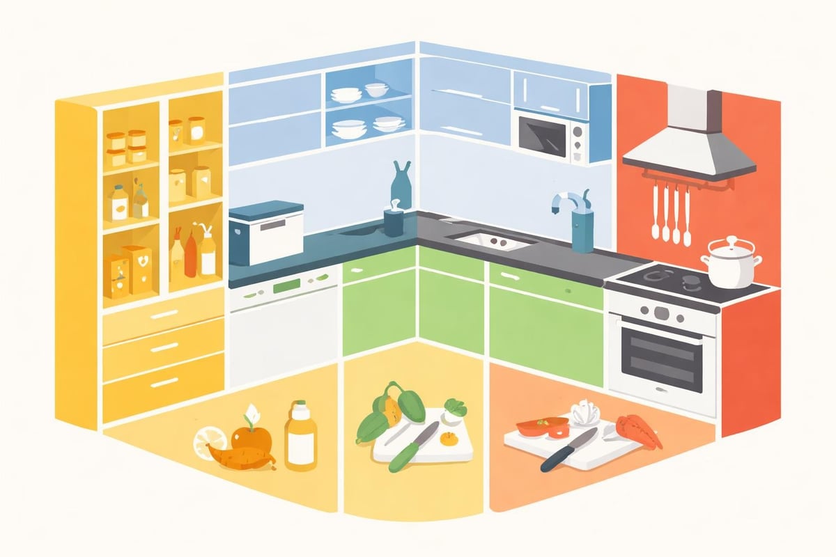 Zoneneinteilung U-Küche