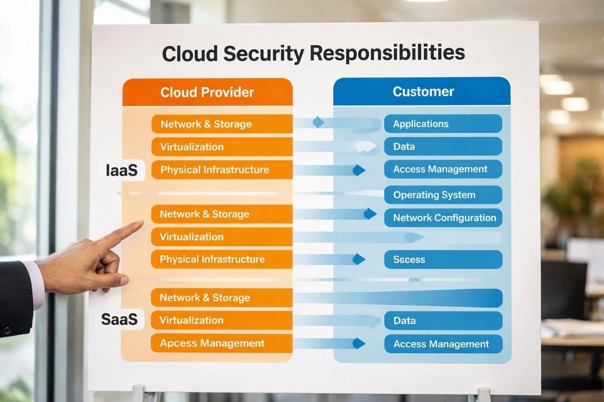 Cloud security shared responsibility model