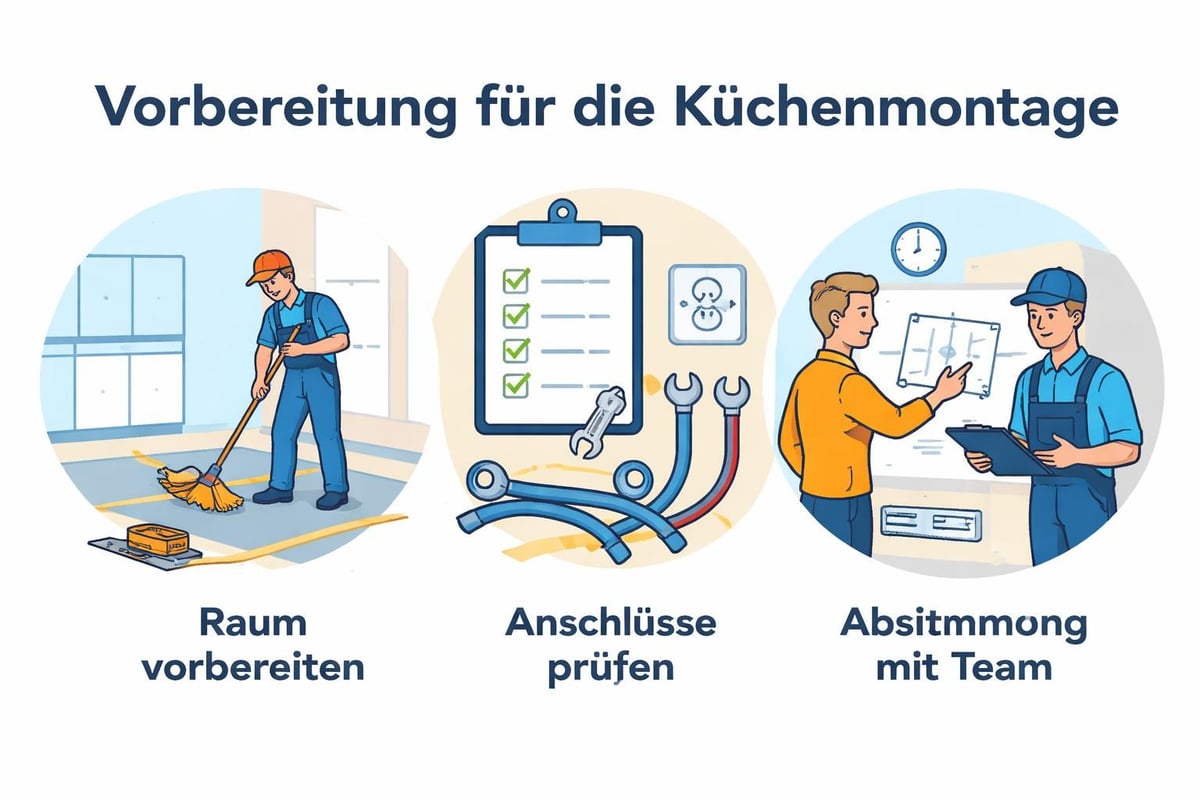 Küchenmontage Vorbereitung