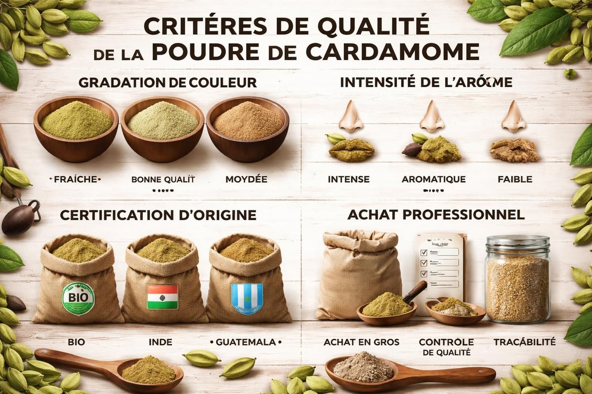 Critères de sélection de la cardamome