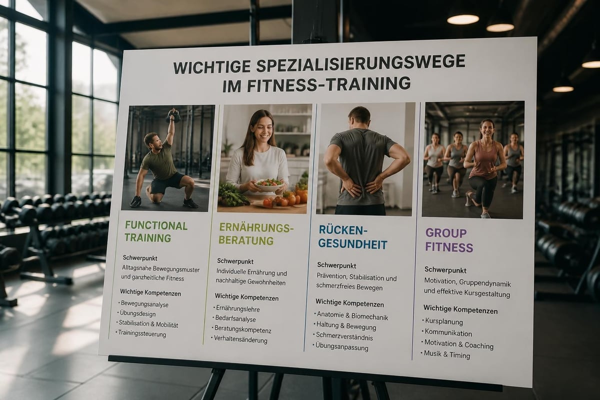Specialized fitness training areas