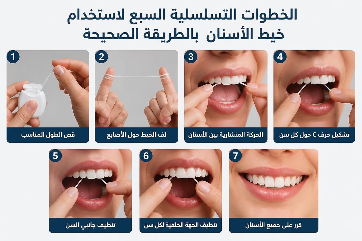 خطوات استخدام الخيط