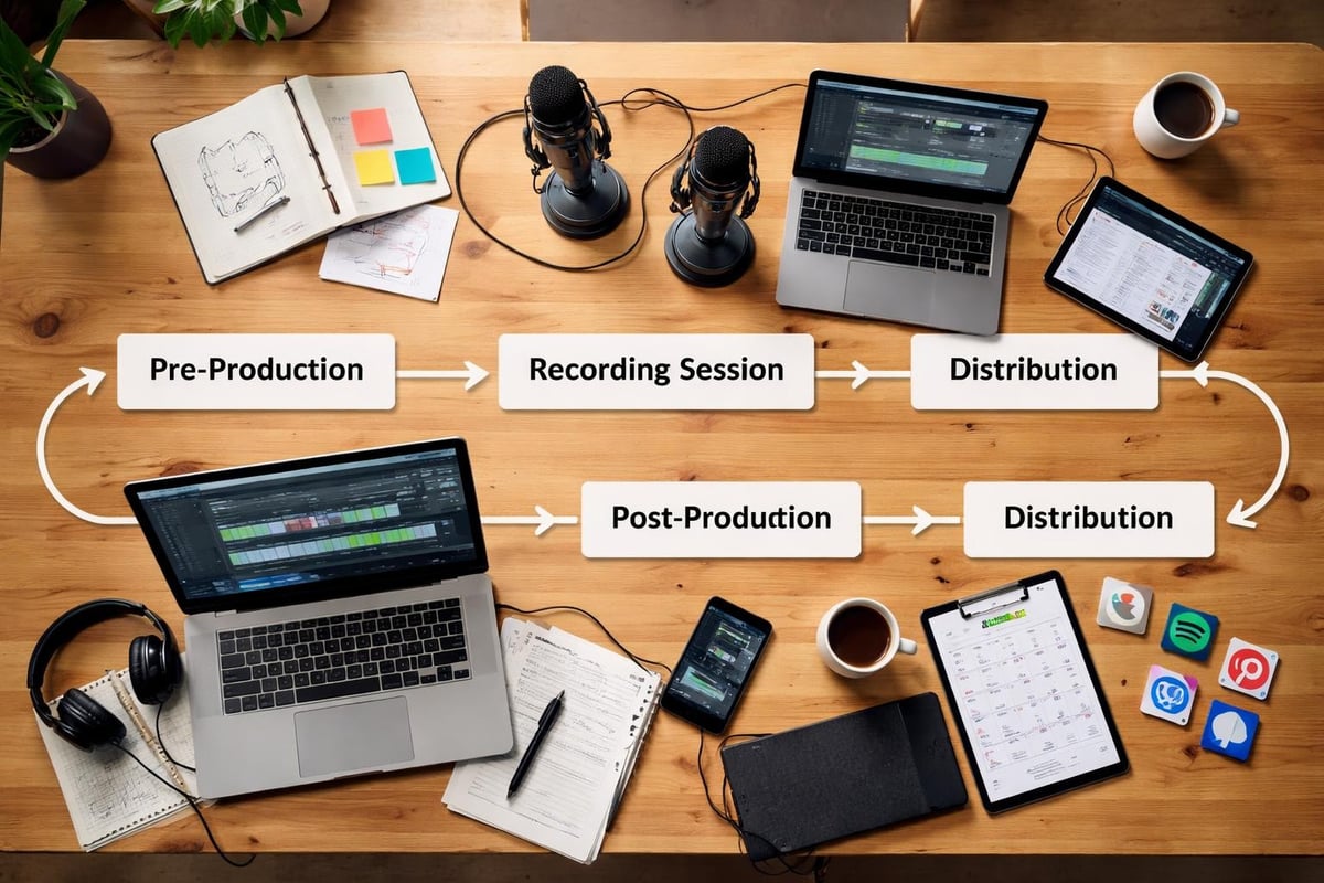Podcast production workflow optimization