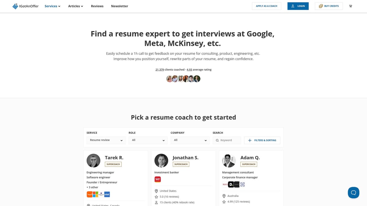 Top 8 Best Resume Review Services to Boost Your Career 2026 4 Top 8 Best Resume Review Services to Boost Your Career 2026 - IGotAnOffer