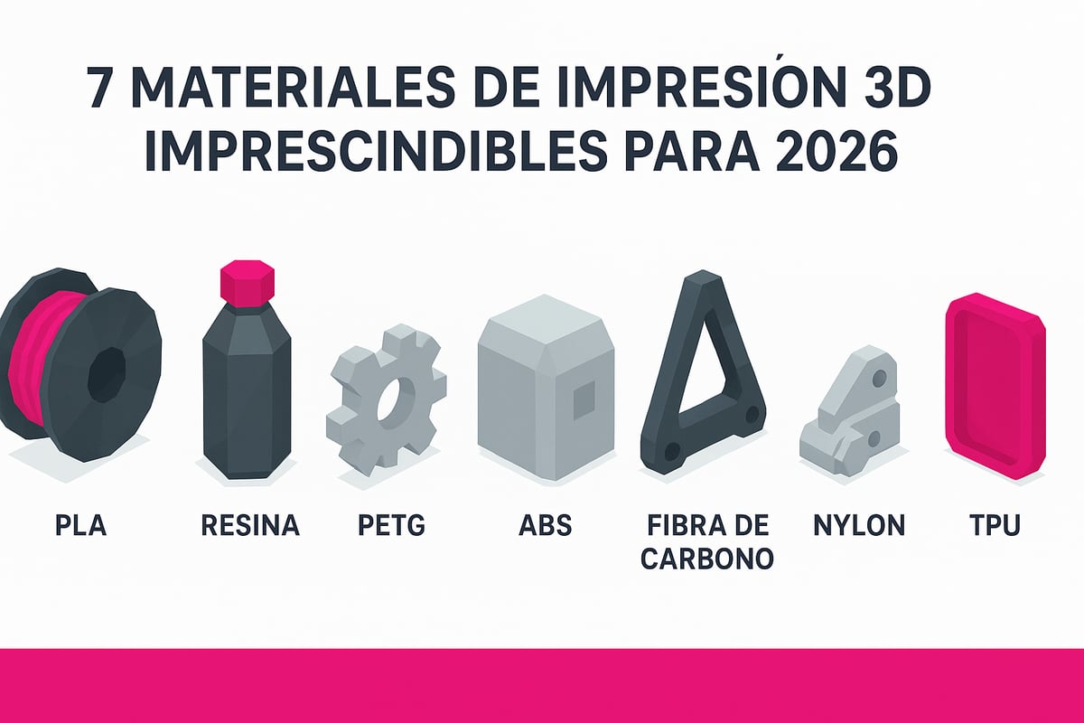 7 Tipos De Material De Impresión 3D Que Debes Conocer En 2026