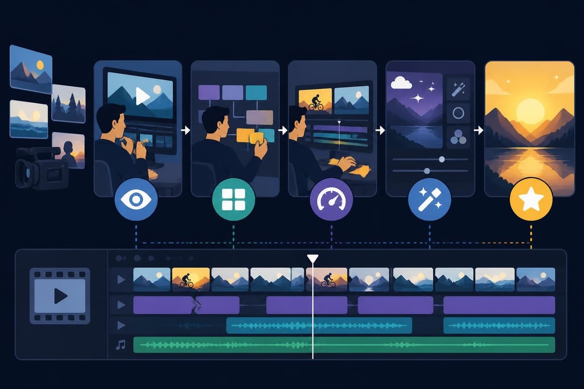 Creative editing workflow stages