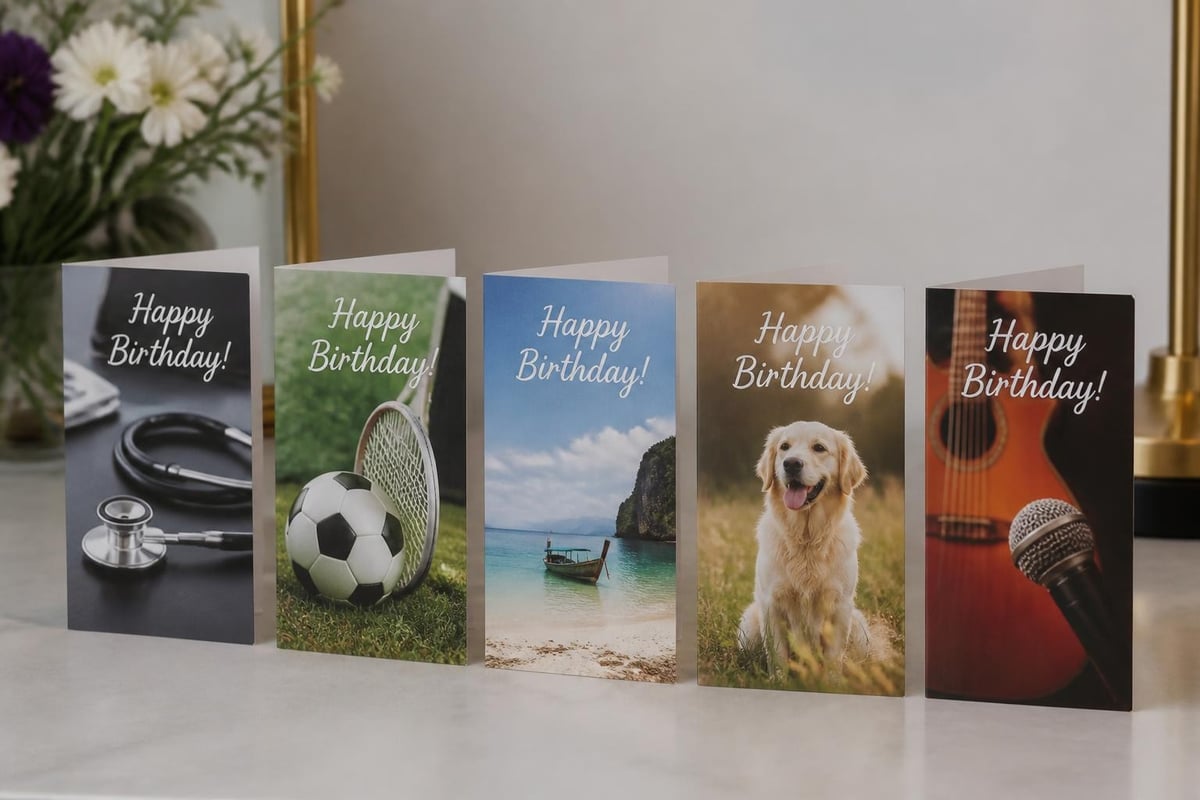 Interest-based personalization in birthday cards