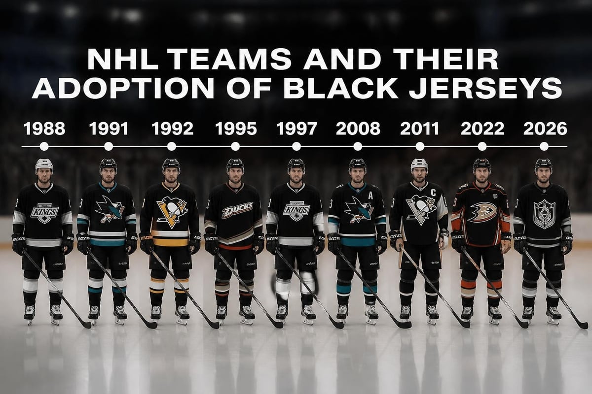 Evolution of NHL black jerseys