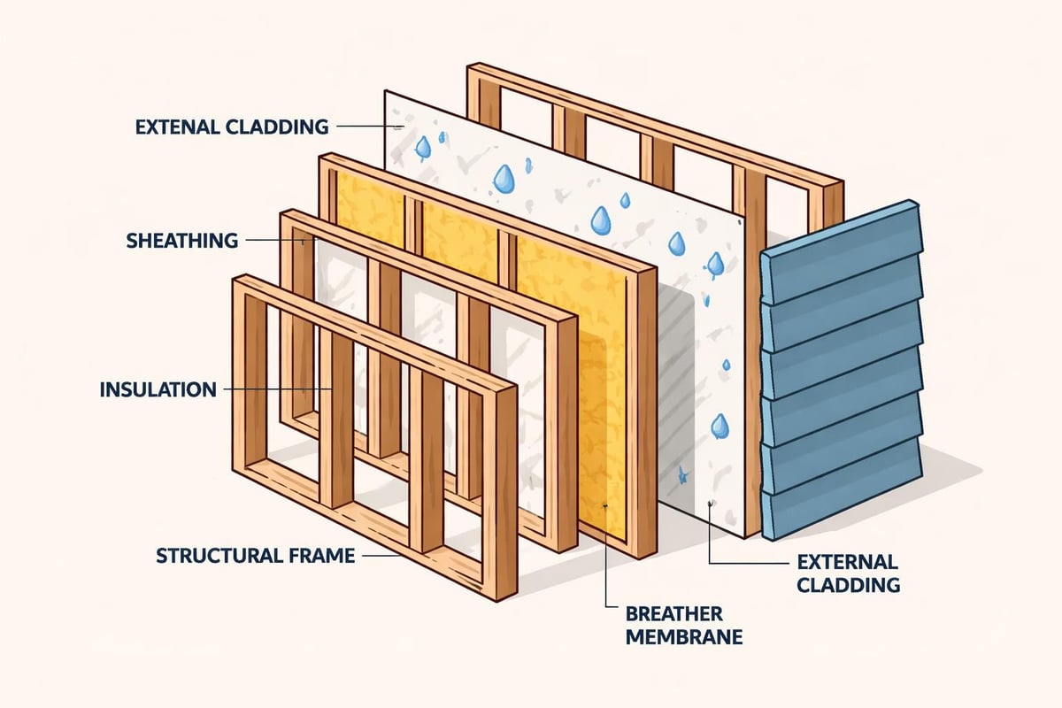 Timber frame wall components