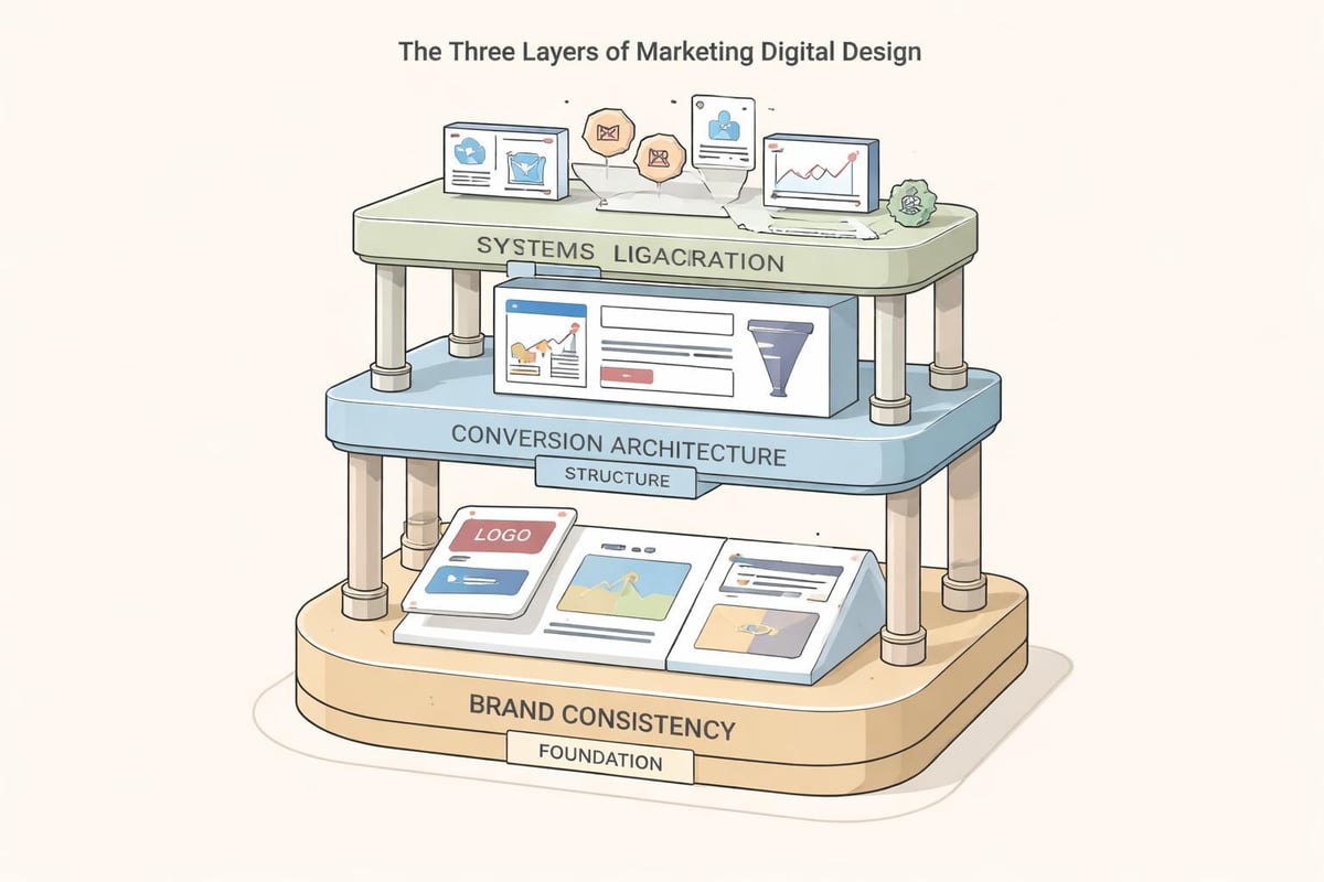 Marketing digital design framework layers