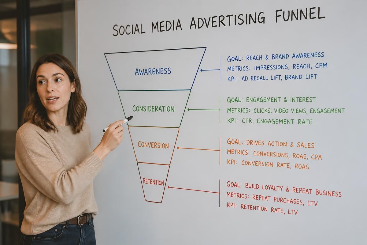 Social media advertising funnel
